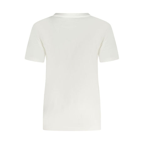 Converse White Cotton Women T-Shirt