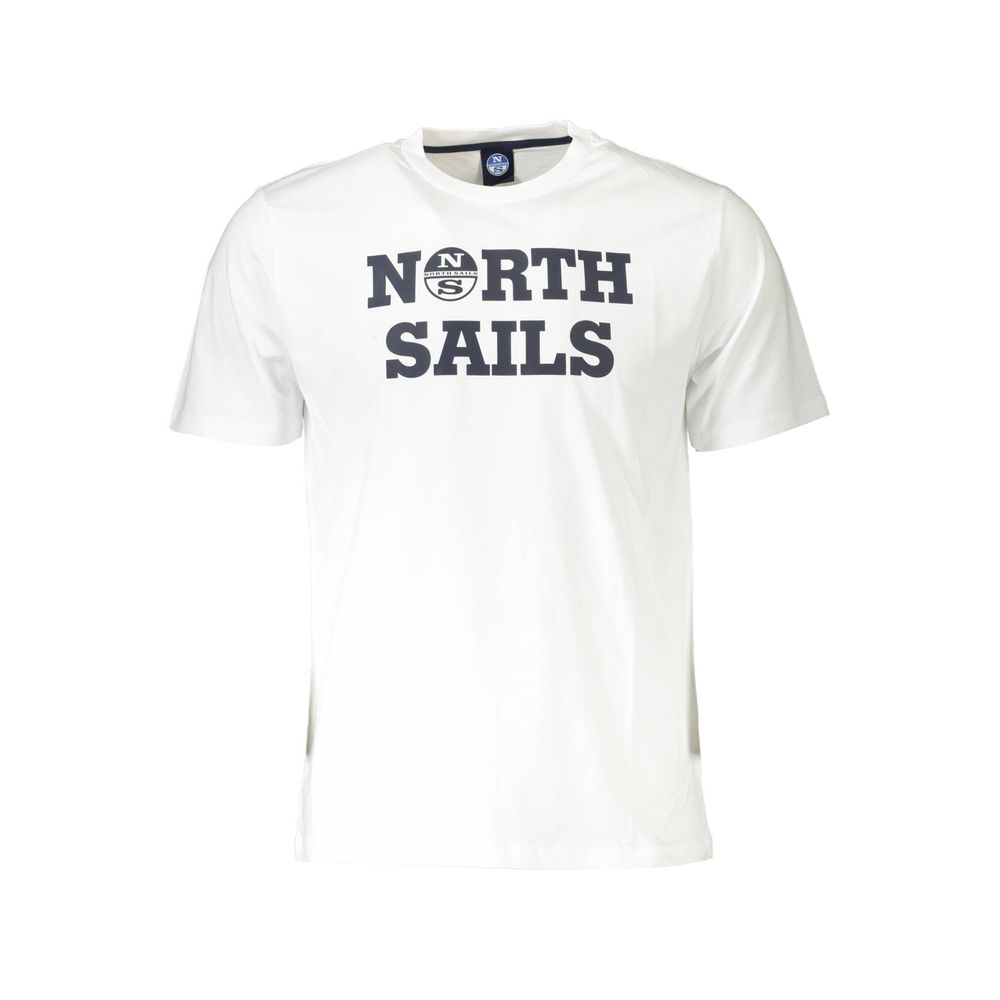 North Sails Hvid T-shirt til mænd i bomuld