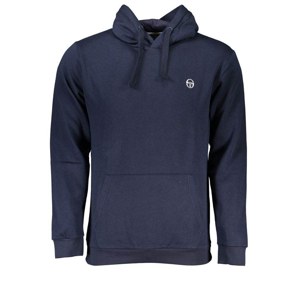Sergio Tacchini Blue Cotton Men Hoodie - Hilstor