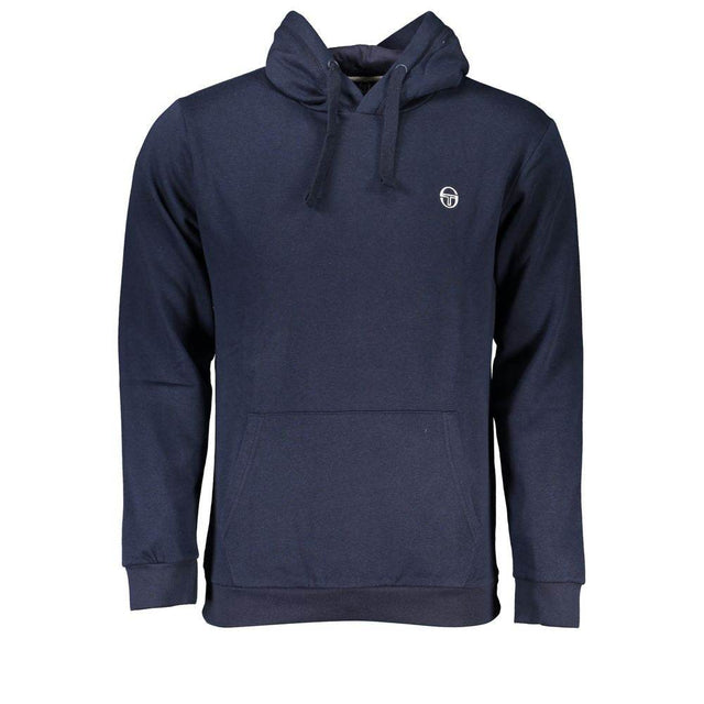 Sergio Tacchini Blue Cotton Men Hoodie - Hilstor