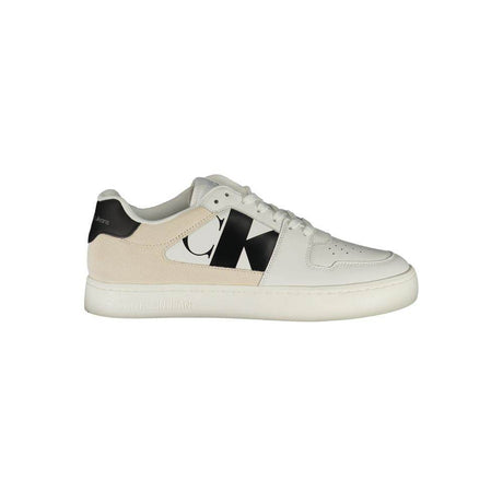 Calvin Klein White Polyester Sneaker - Hilstor