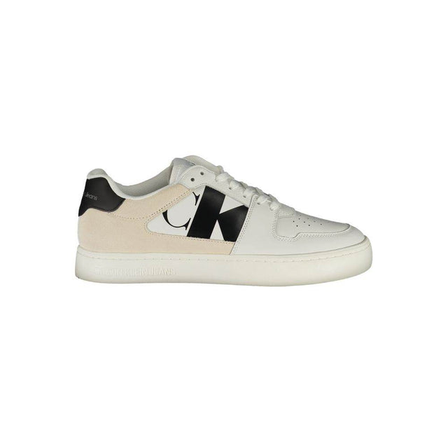Calvin Klein White Polyester Sneaker - Hilstor