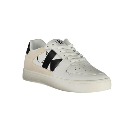 Calvin Klein White Polyester Sneaker - Hilstor