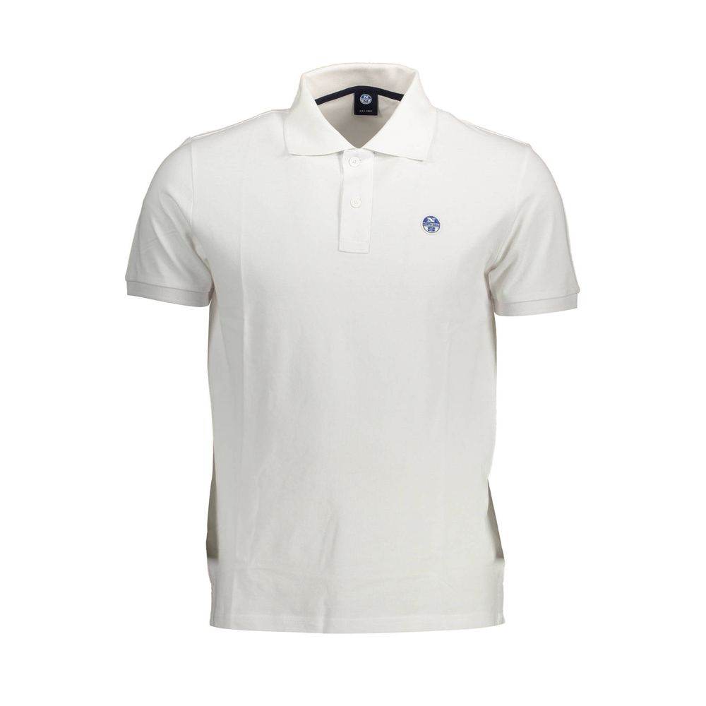 North Sails White Cotton Men Polo Shirt - Hilstor