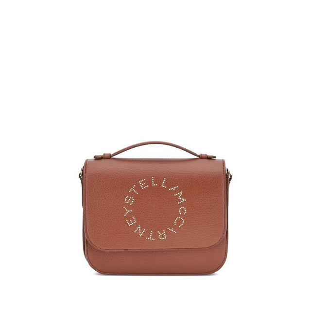 Stella McCartney Logo Flap Bag Eco Embossed Grainy Alter - Hilstor