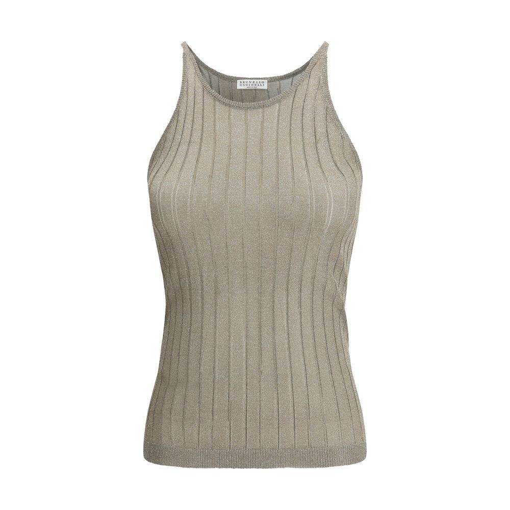 Brunello Cucinelli Lurex Tank Top - Hilstor