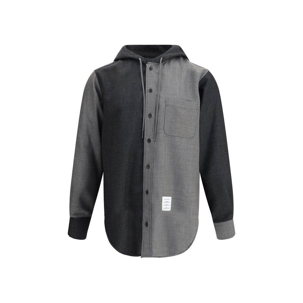 Thom Browne Hooded Shirt Jacket - Hilstor