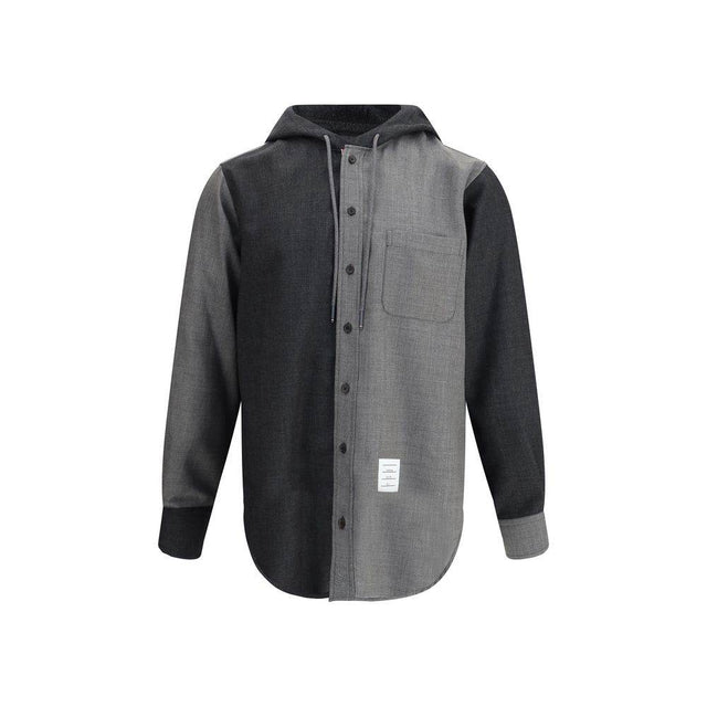Thom Browne Hooded Shirt Jacket - Hilstor