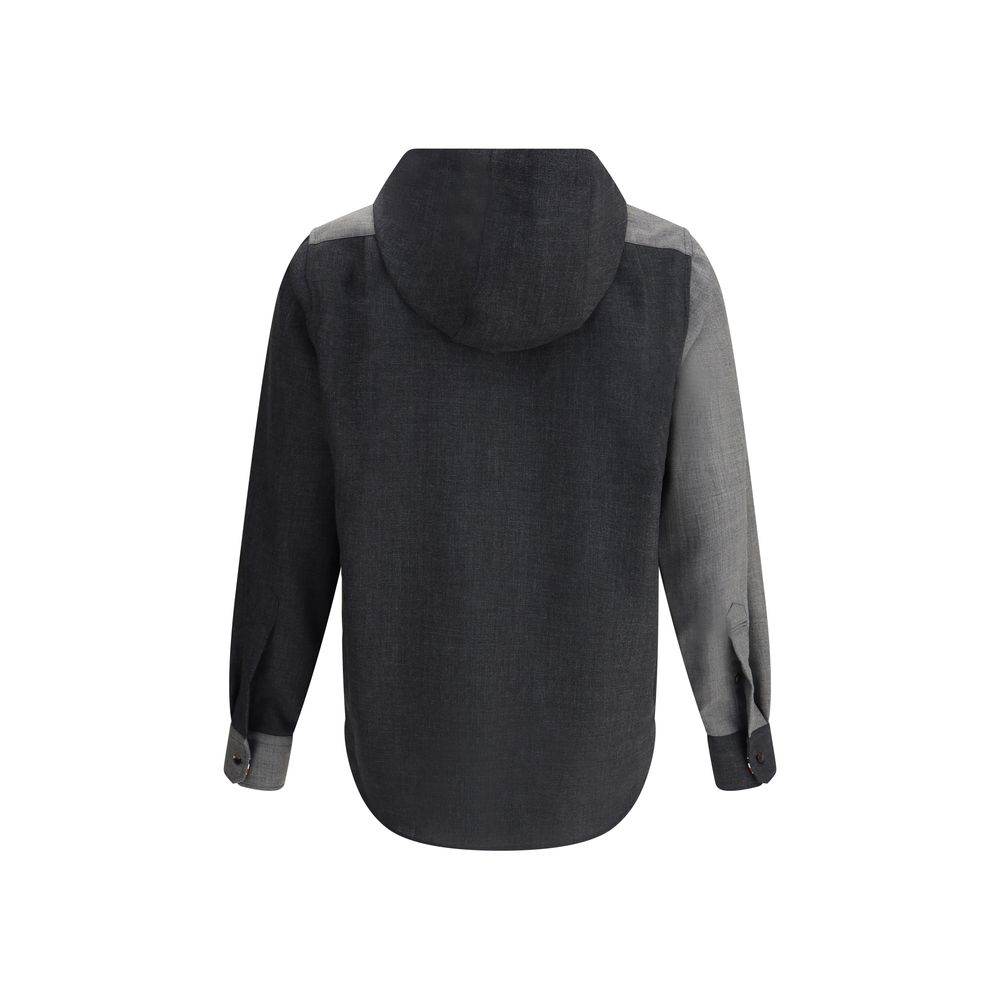 Thom Browne Hooded Shirt Jacket - Hilstor