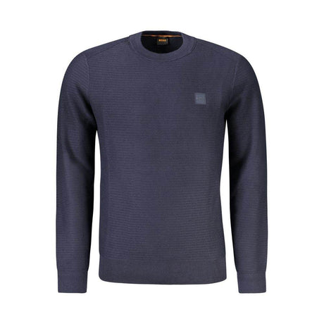 Hugo Boss Blue Cotton Men Sweater - Hilstor