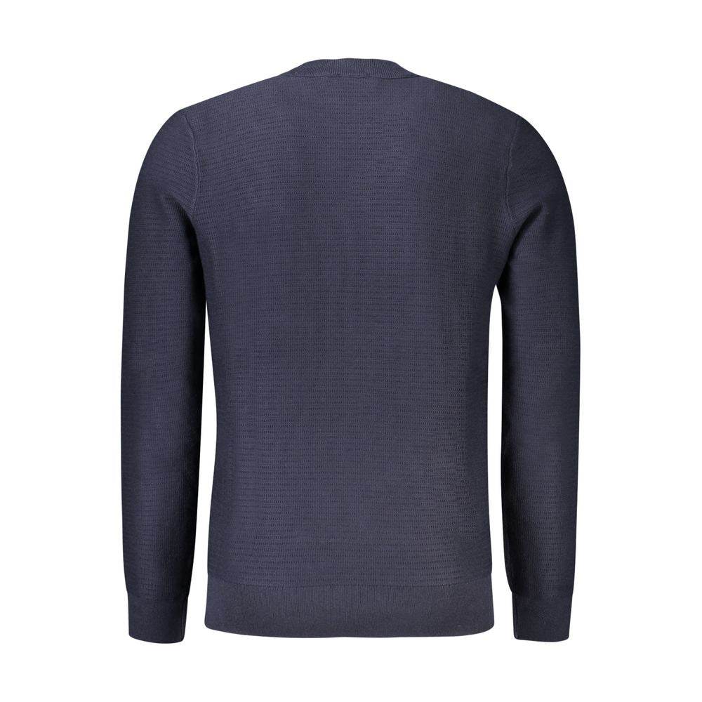 Hugo Boss Blue Cotton Men Sweater - Hilstor
