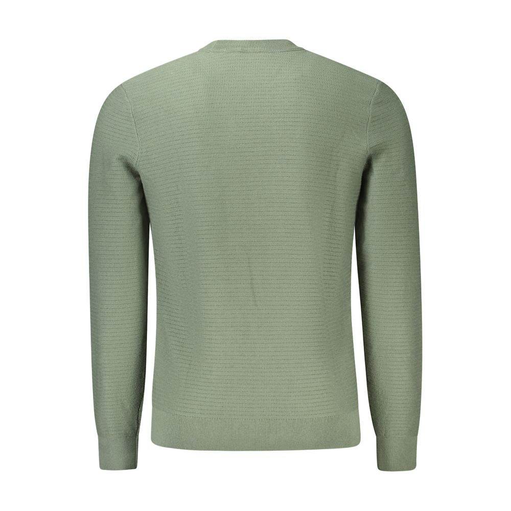 Hugo Boss Green Cotton Men Sweater - Hilstor