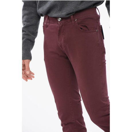 Corneliani Burgundy Cotton Pant