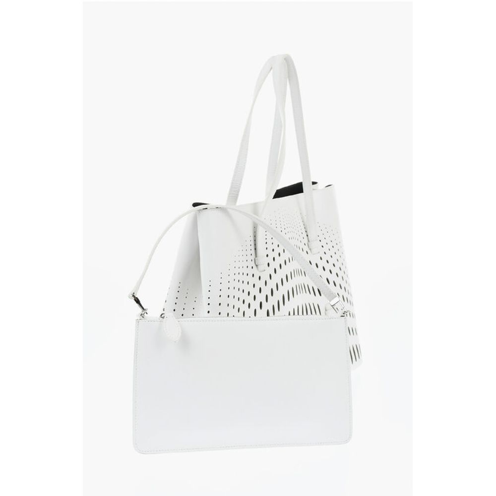 Alaïa White Leather Tote Bag