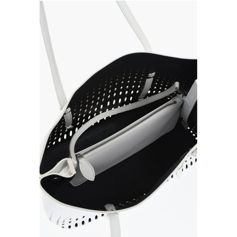 Alaïa White Leather Tote Bag