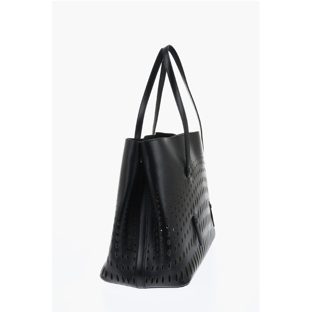 Alaïa Black Leather Tote Bag