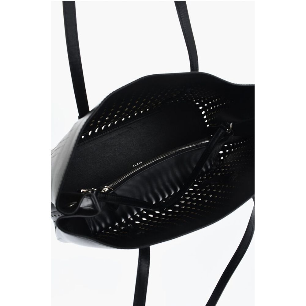 Alaïa Black Leather Tote Bag