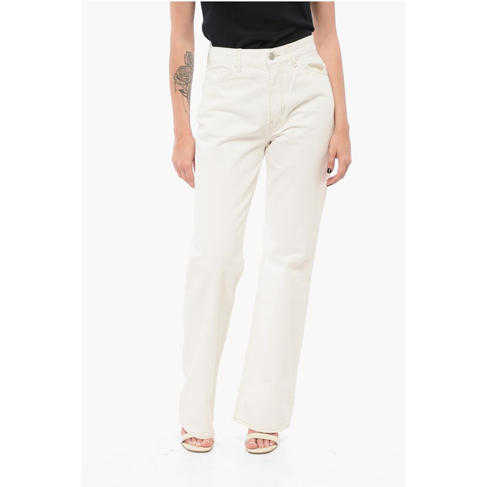 Acne Studios White Cotton Jeans Denim