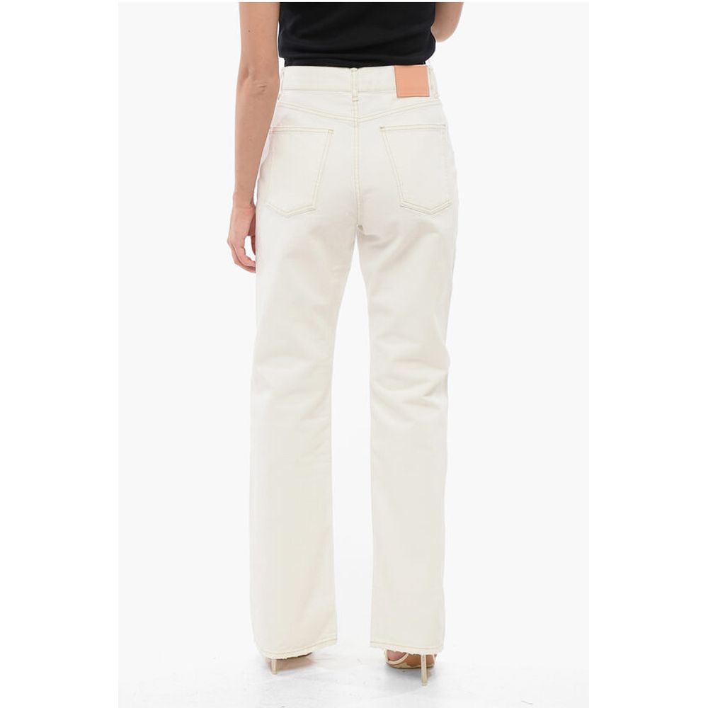 Acne Studios White Cotton Jeans Denim