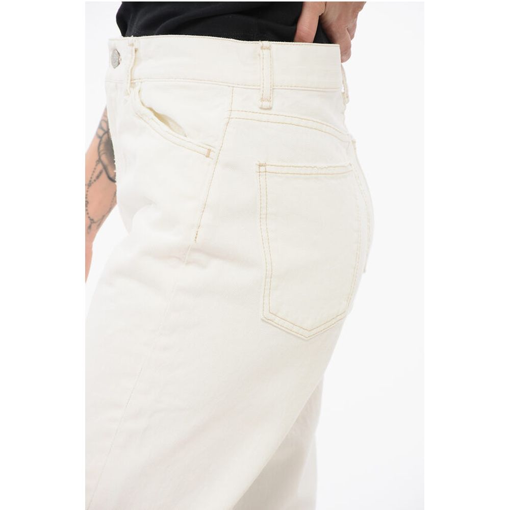 Acne Studios White Cotton Jeans Denim