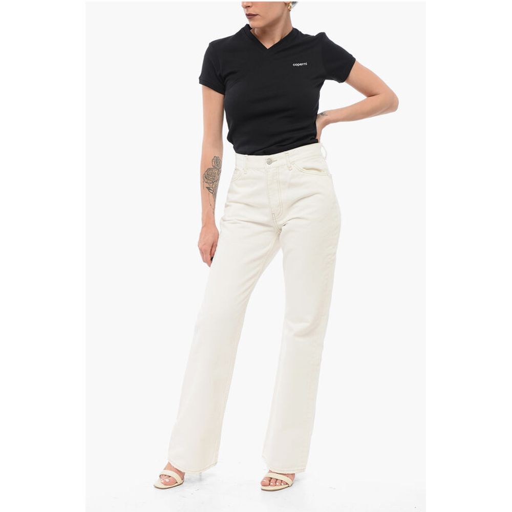 Acne Studios White Cotton Jeans Denim