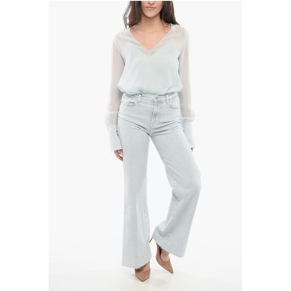 7 For All Mankind Blue Cotton Jeans Denim
