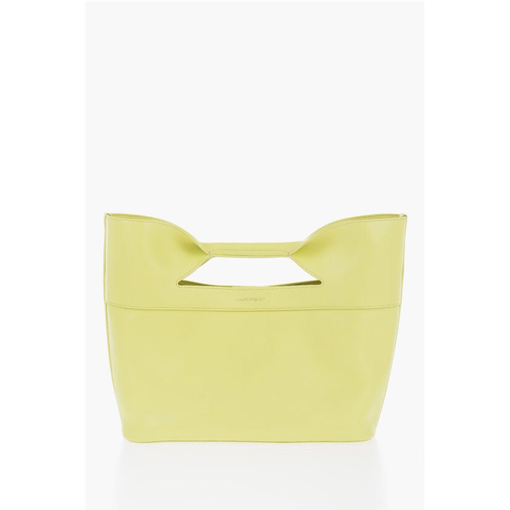 Alexander McQueen Yellow Leather Tote Bag