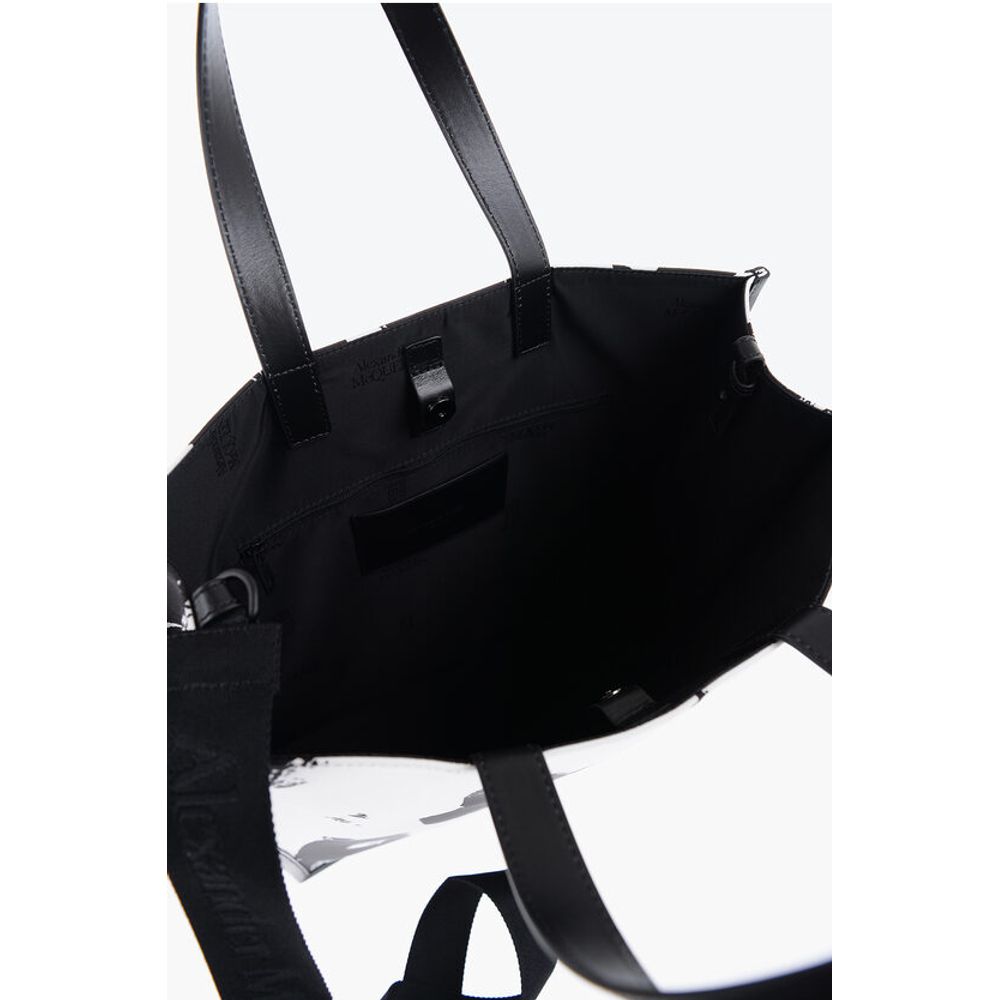 Alexander McQueen Black And White Nylon Shoulder Bag