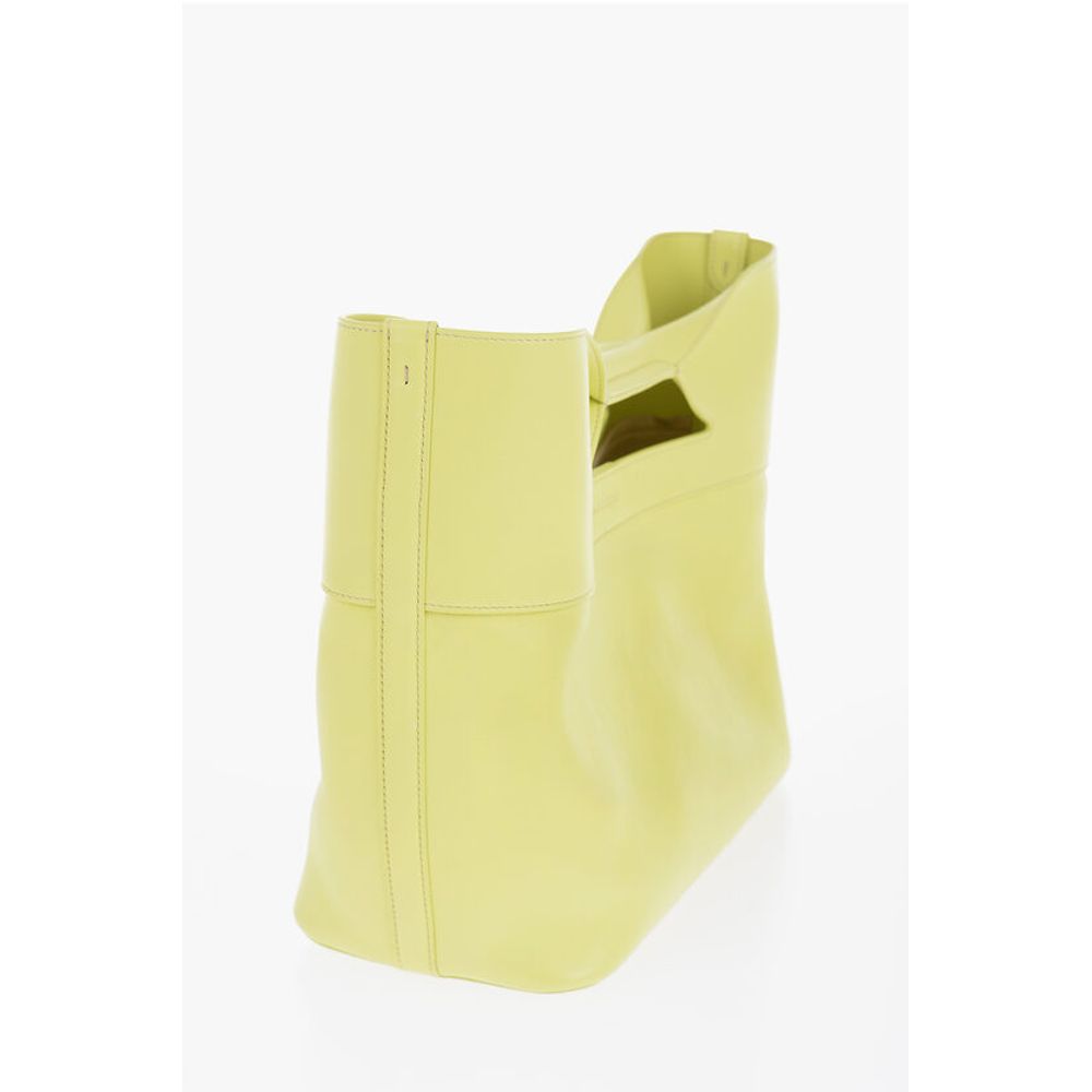 Alexander McQueen Yellow Leather Tote Bag