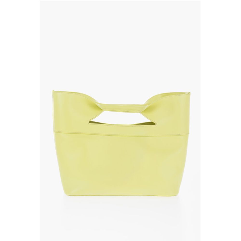 Alexander McQueen Yellow Leather Tote Bag