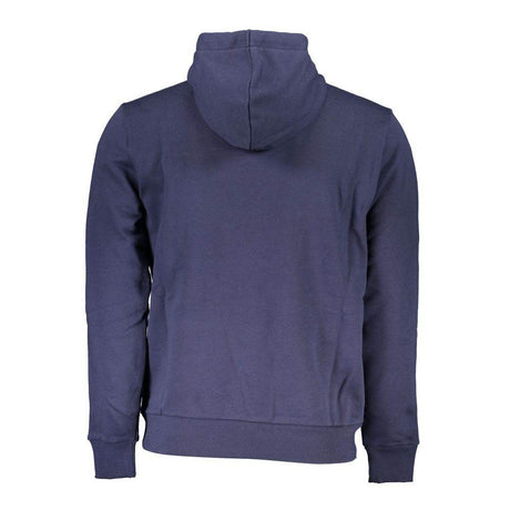 North Sails Blue Cotton Men Sweater with Hood - Hilstor