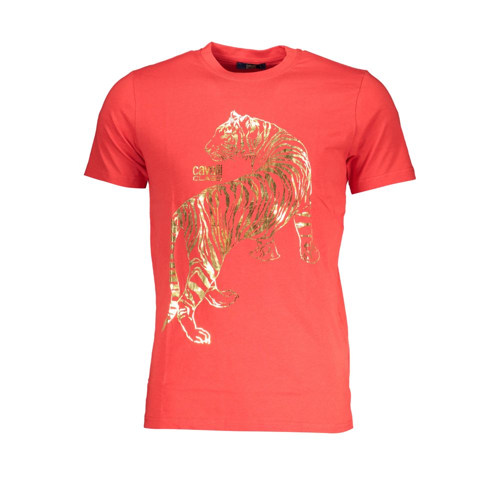 Cavalli klasse rød bomuld T-shirt