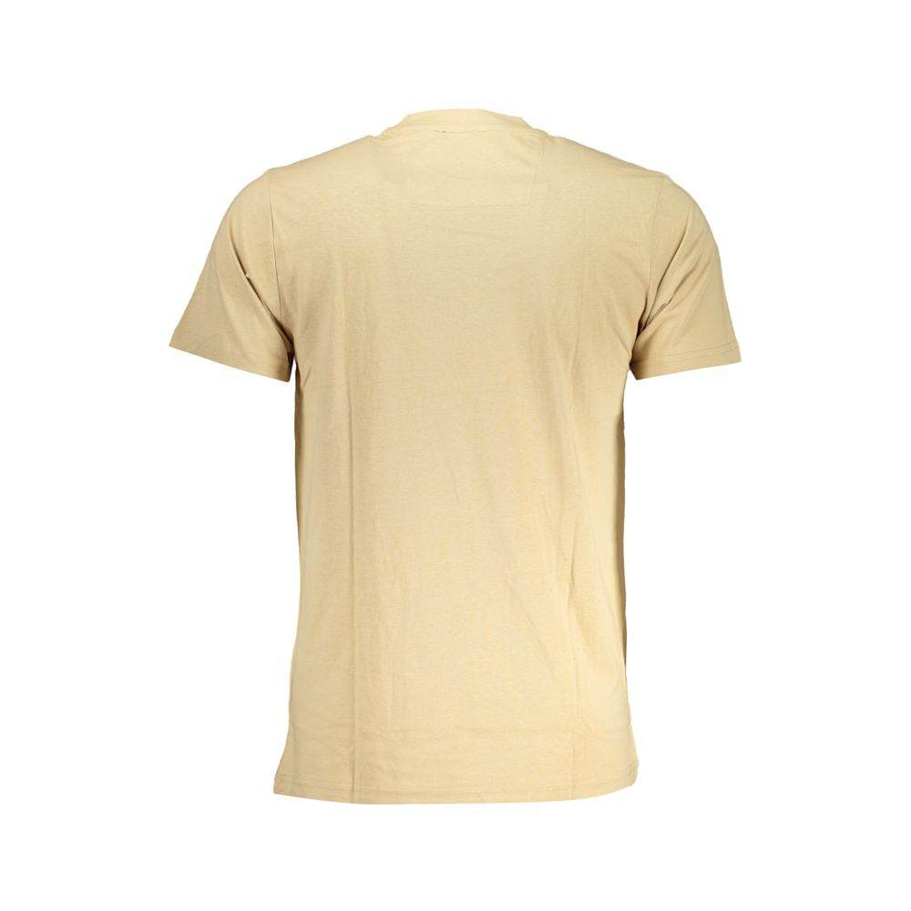 Cavalli Class Beige Cotton T-Shirt - Hilstor