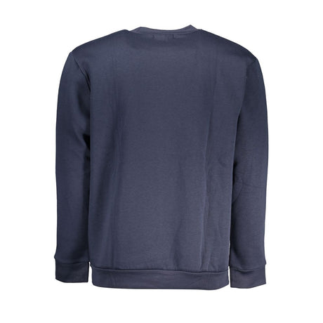 Cavalli Class Elegant fleece sweatshirt med rund hals i blå