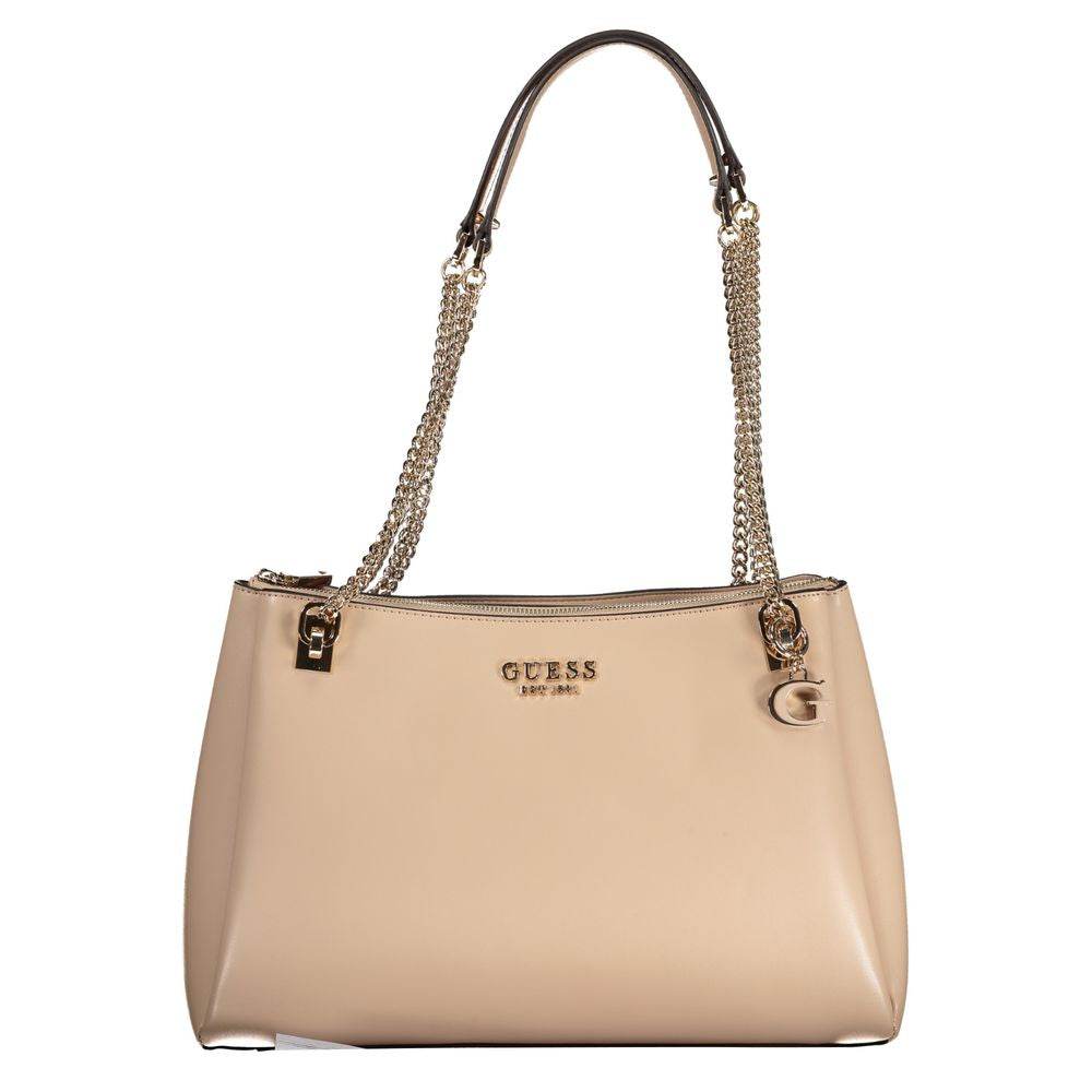 Guess Jeans Beige Polyethylene Handbag - Hilstor