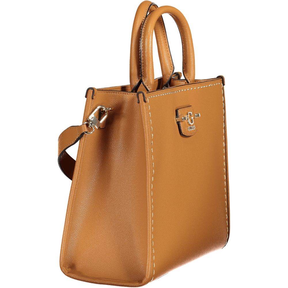 Guess Jeans Brown Polyethylene Handbag - Hilstor