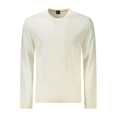 Hugo Boss White Wool Men Sweater - Hilstor