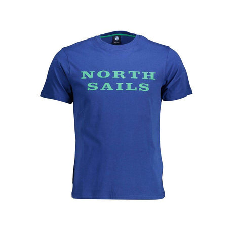 North Sails Blue Cotton Men T-Shirt - Hilstor