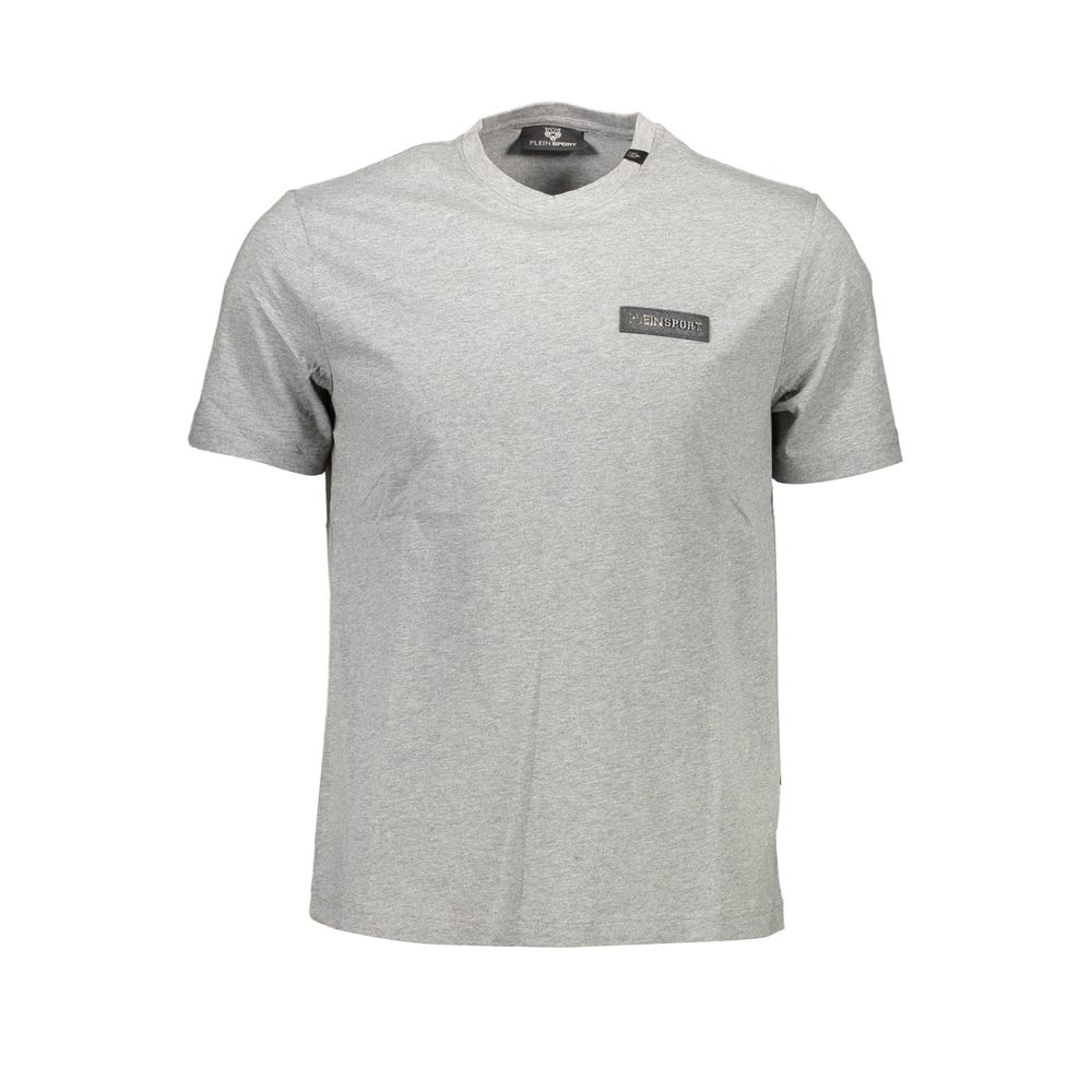 Plein Sport Grå T-shirt i bomuld til mænd