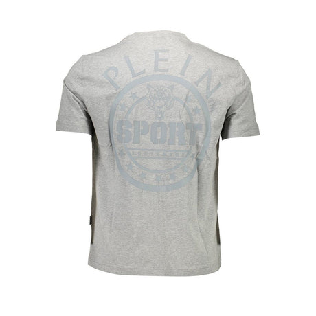 Plein Sport Grå T-shirt i bomuld til mænd