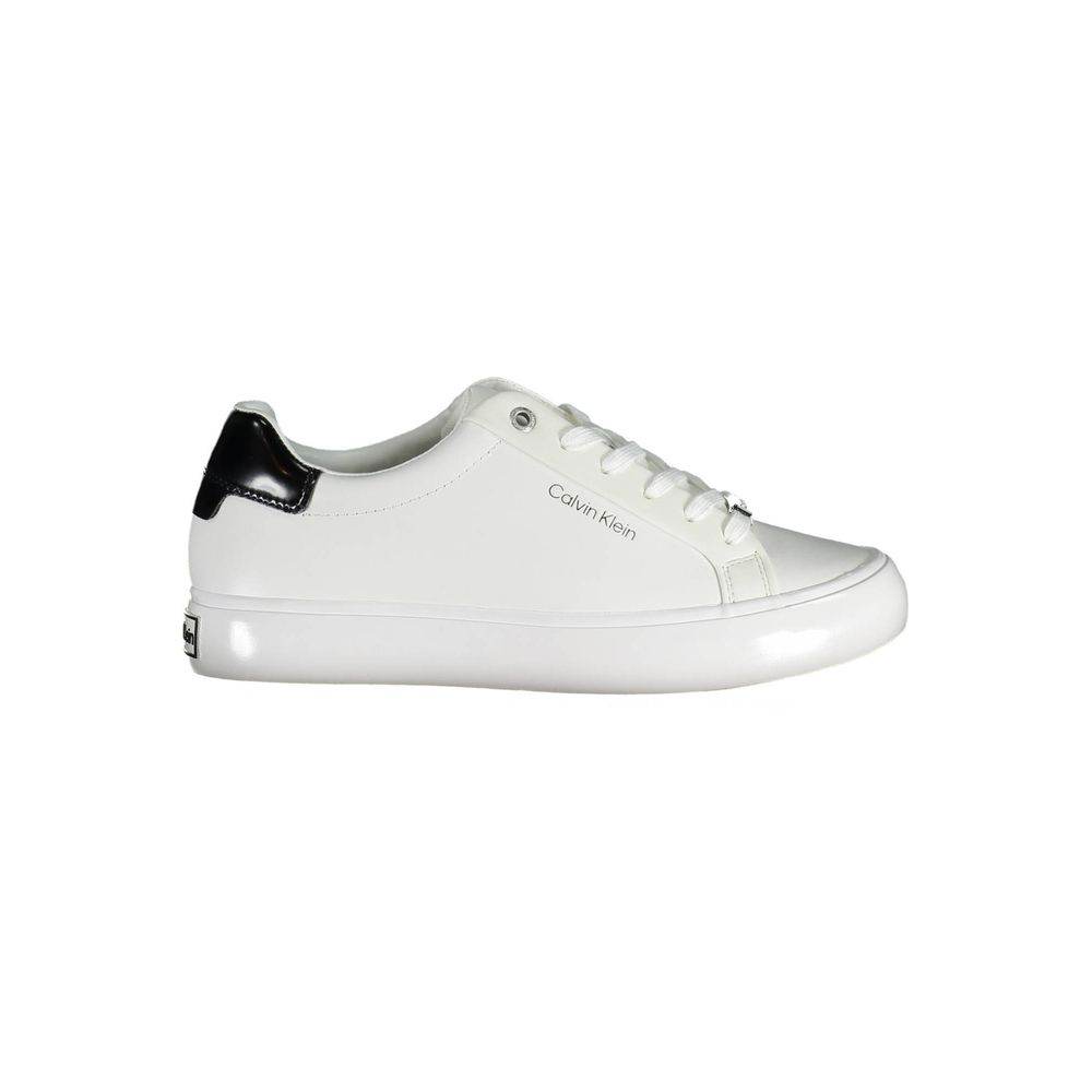 Calvin Klein White Leather Women Sneaker - Hilstor