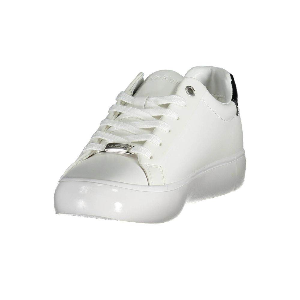 Calvin Klein White Leather Women Sneaker - Hilstor