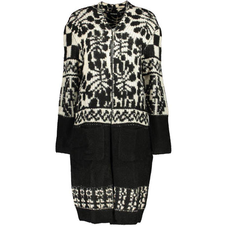 Desigual Chic Long Sleeved Coat with Contrast Details - Hilstor