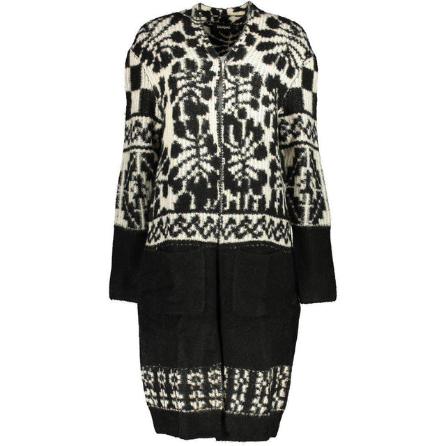 Desigual Chic Long Sleeved Coat with Contrast Details - Hilstor