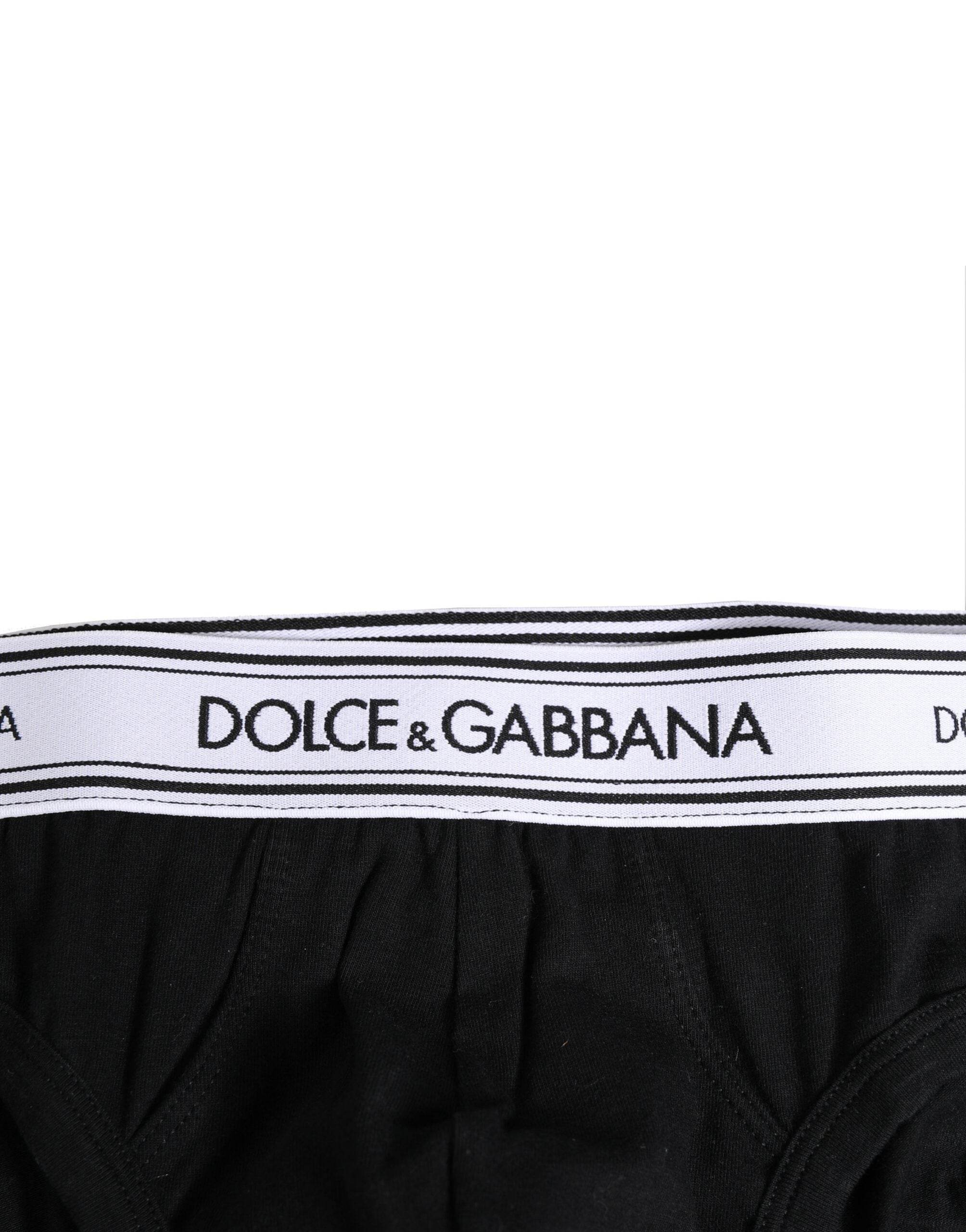 Dolce & Gabbana Black Cotton Stretch Regular Brief Underwear - Hilstor
