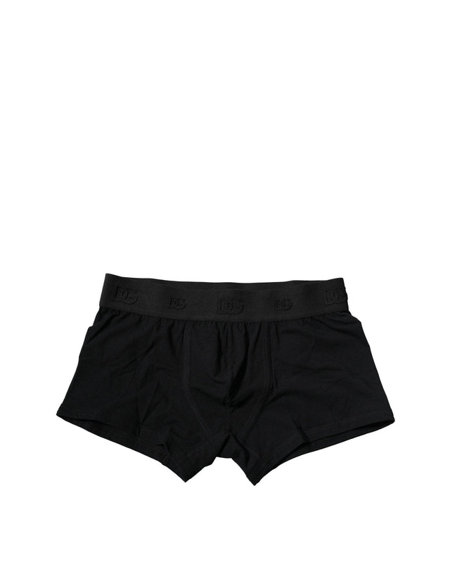 Dolce & Gabbana Black Cotton Stretch Regular Boxer Underwear - Hilstor