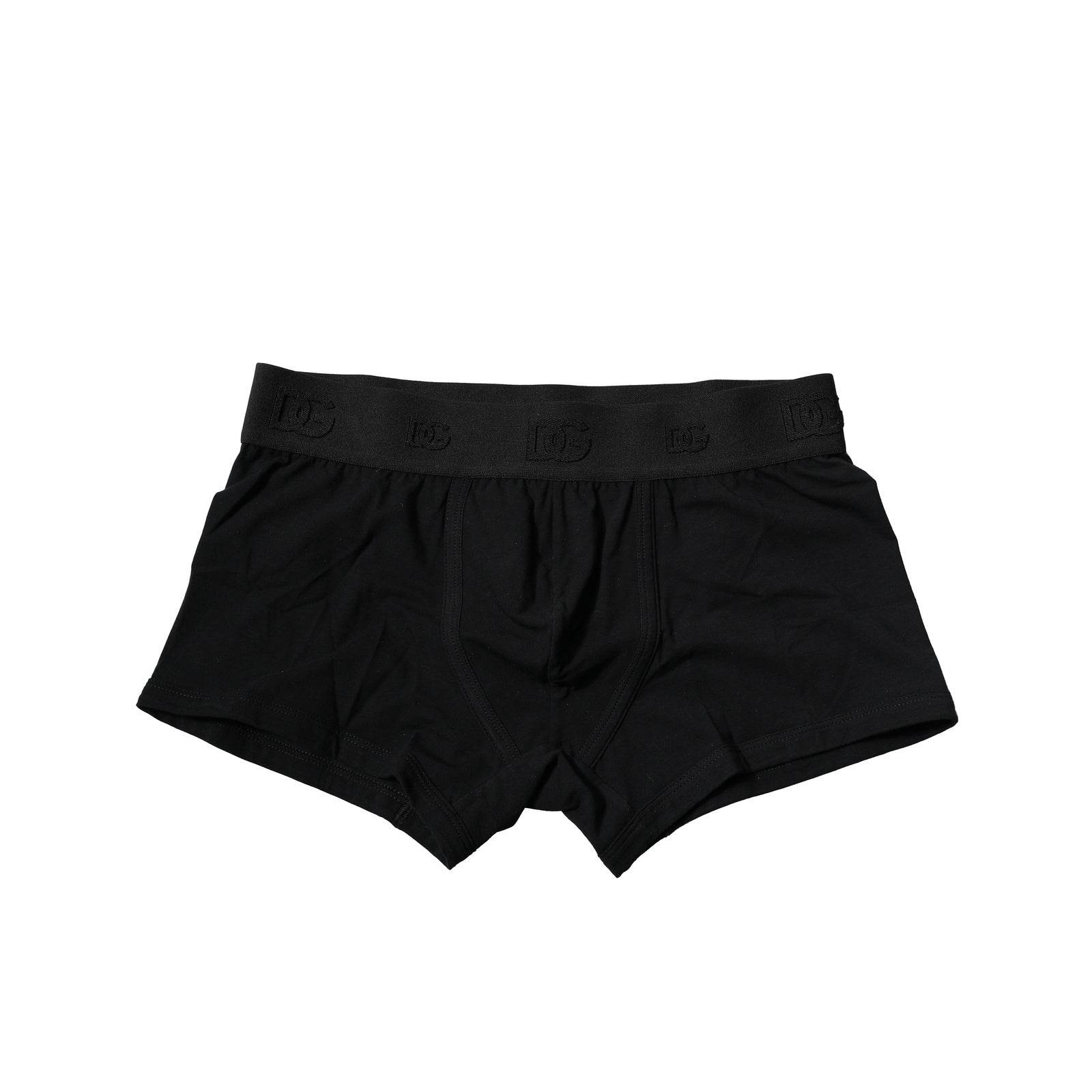 Dolce & Gabbana Black Cotton Stretch Regular Boxer Underwear - Hilstor