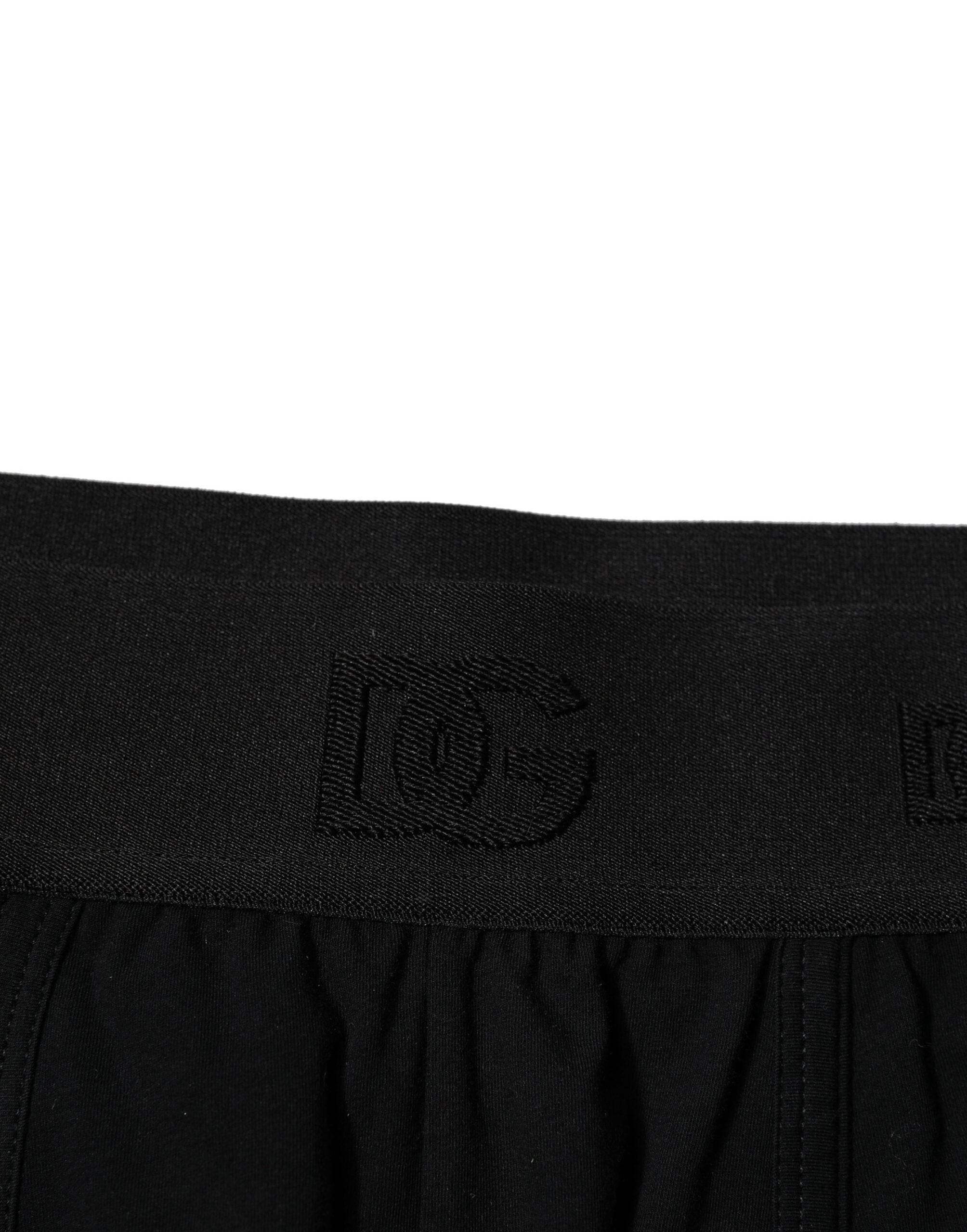 Dolce & Gabbana Black Cotton Stretch Regular Boxer Underwear - Hilstor