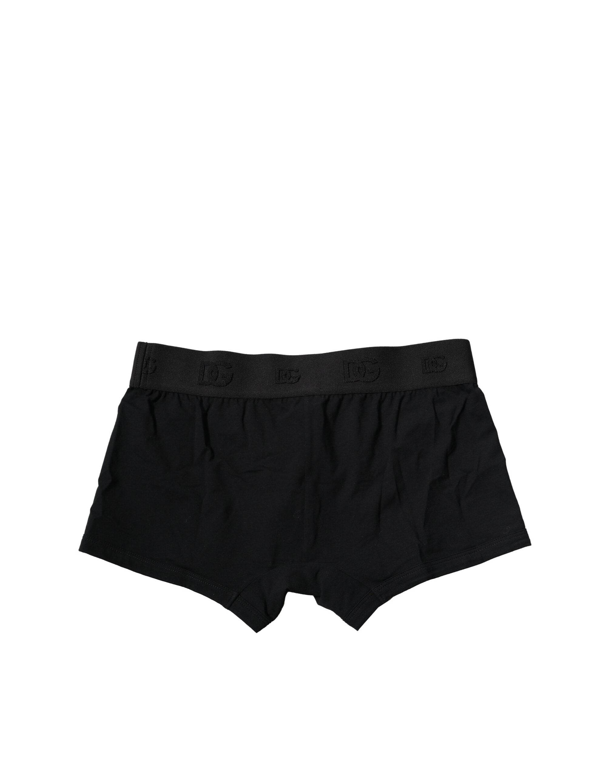 Dolce & Gabbana Black Cotton Stretch Regular Boxer Underwear - Hilstor