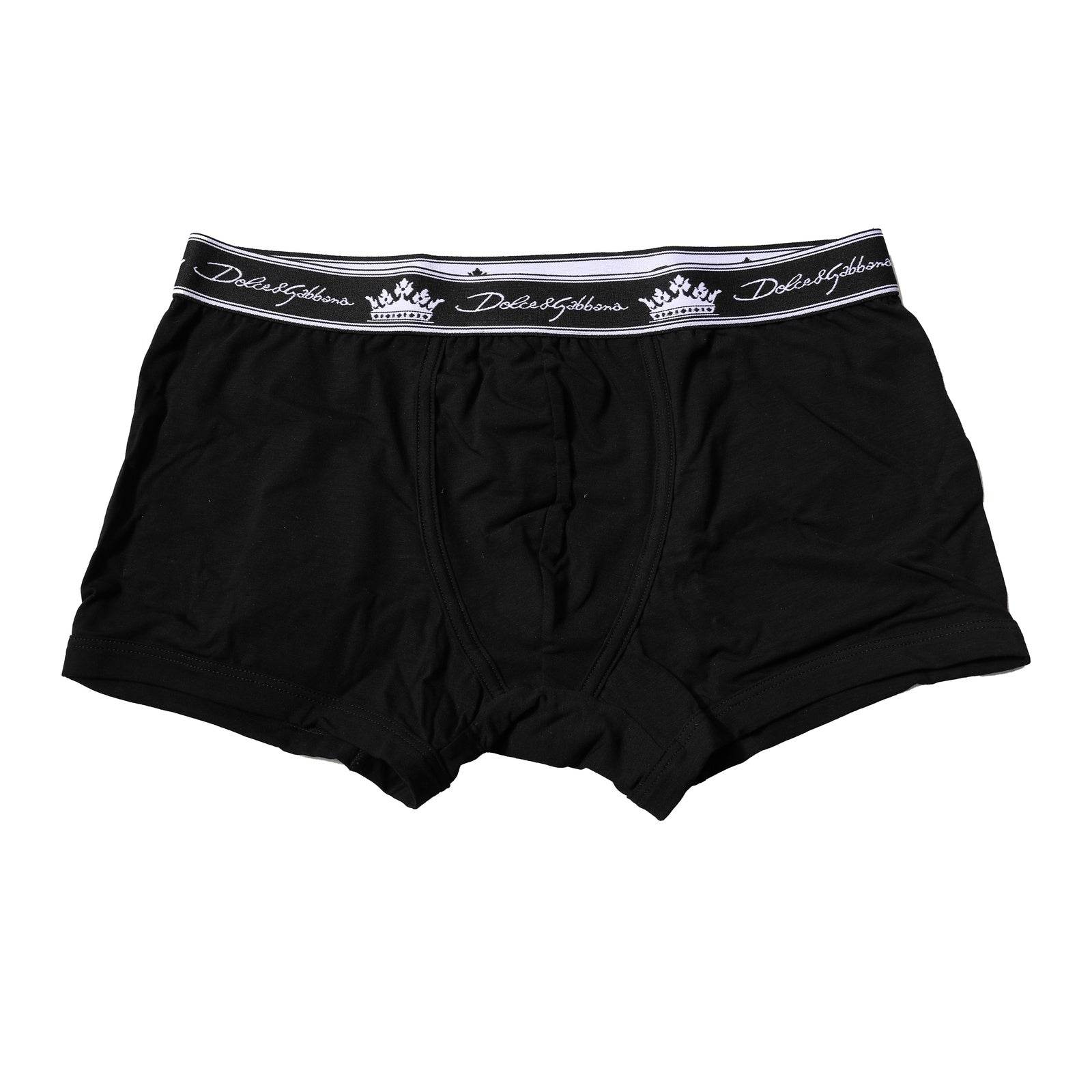 Dolce & Gabbana Black Cotton Stretch Regular Boxer Underwear - Hilstor